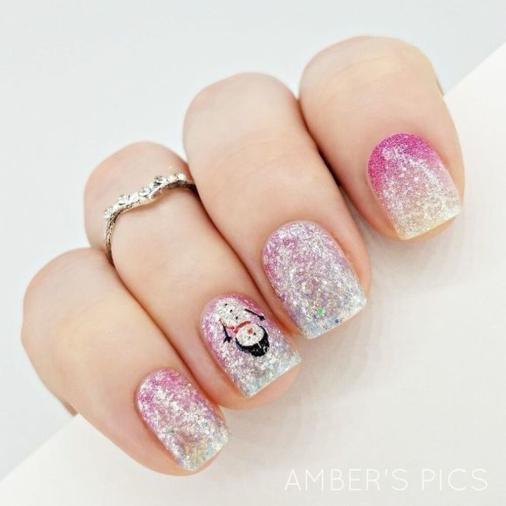 Color Street | Snow Biz, snowman, snowflake, glitter finish